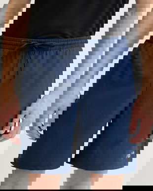 New Balance pantaloni scurți de antrenament culoarea bleumarin, MS41232NNY