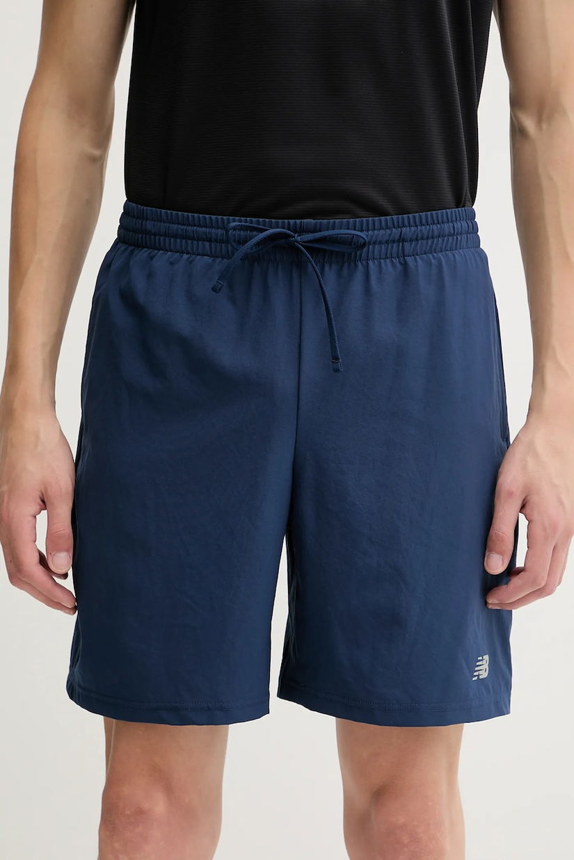 New Balance pantaloni scurți de antrenament culoarea bleumarin, MS41232NNY