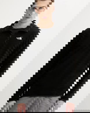 The North Face bluză culoarea negru, neted, NF0A8D0QJK31