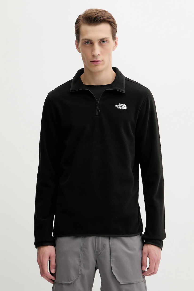 The North Face bluză culoarea negru, neted, NF0A8D0QJK31