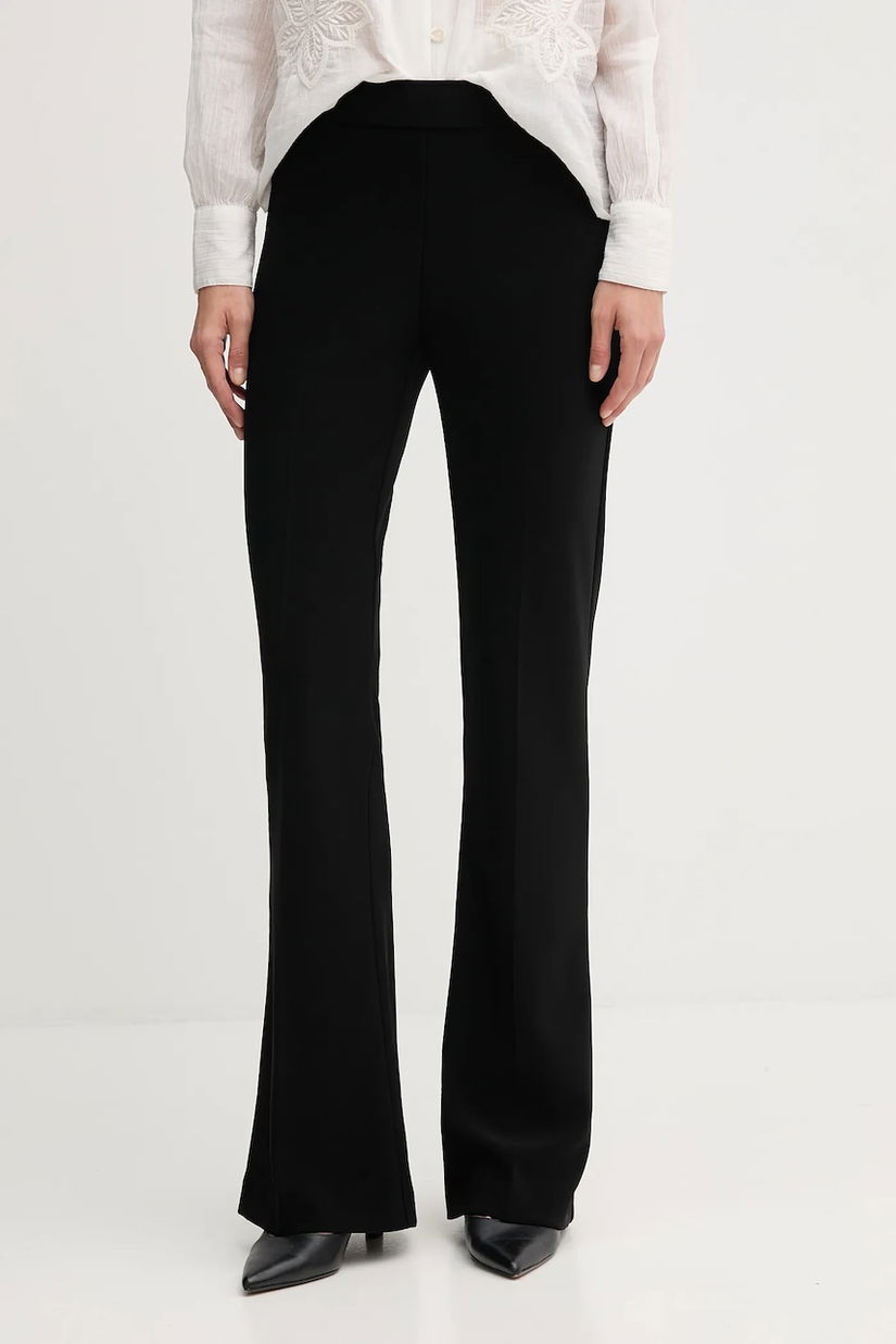 Joseph Ribkoff pantaloni culoarea negru, evazați, high waist, 163099
