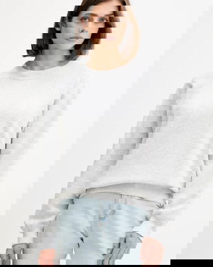 Abercrombie & Fitch bluză culoarea gri, melanj, KI152-5350-112