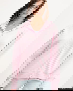 adidas bluză All SZN culoarea roz, cu glugă, cu imprimeu, JV7289