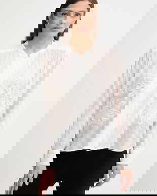 Hoss Intropia cămașă din bumbac culoarea alb, regular, 6282669