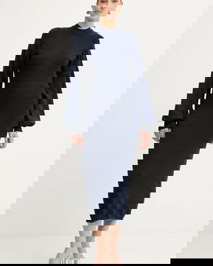 Silvian Heach rochie AMARAT culoarea albastru marin, maxi, drept, GPA25257VE