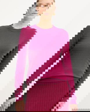 Silvian Heach pulover LETALO culoarea bordo, light, GPA25038MA