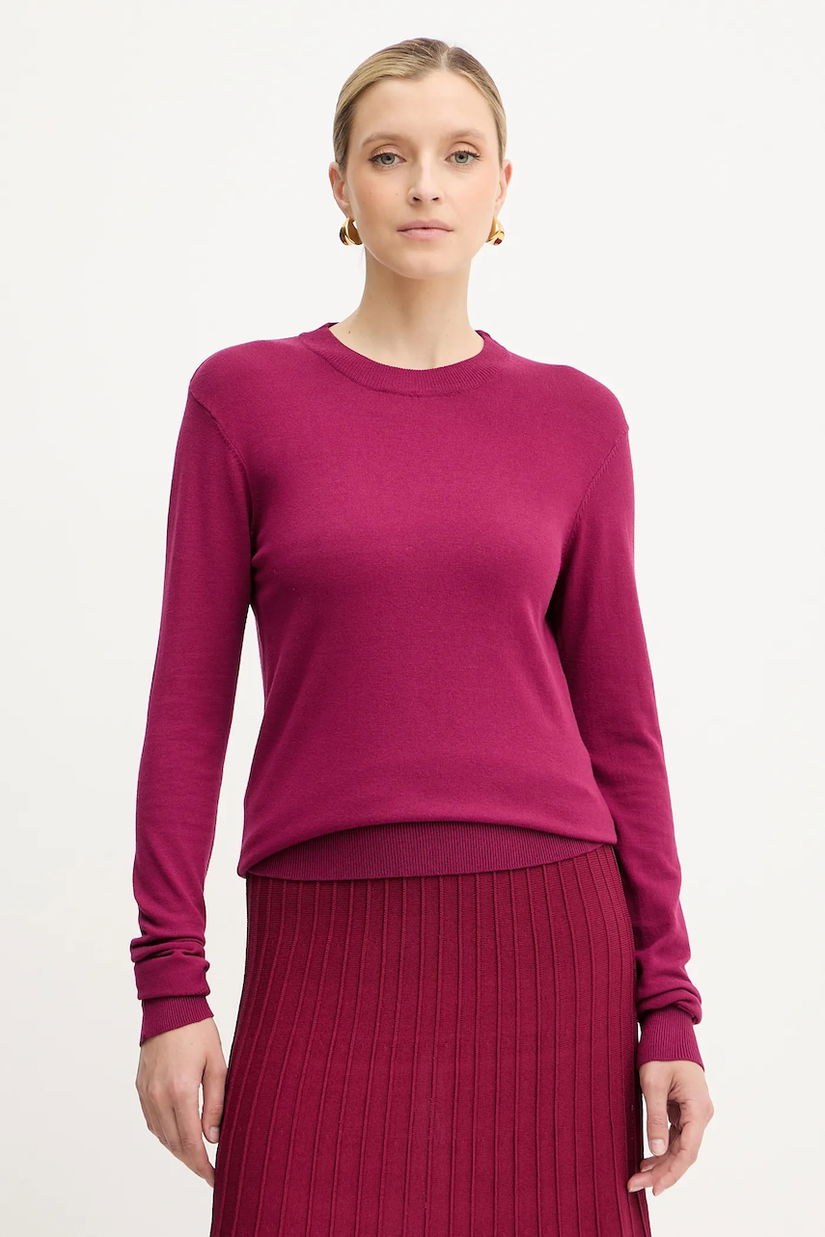 Silvian Heach pulover LETALO culoarea bordo, light, GPA25038MA