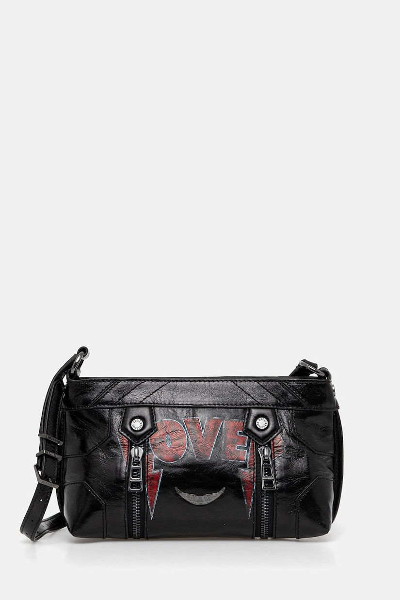 ZADIG&VOLTAIRE poșetă de piele culoarea negru, LWBA03951