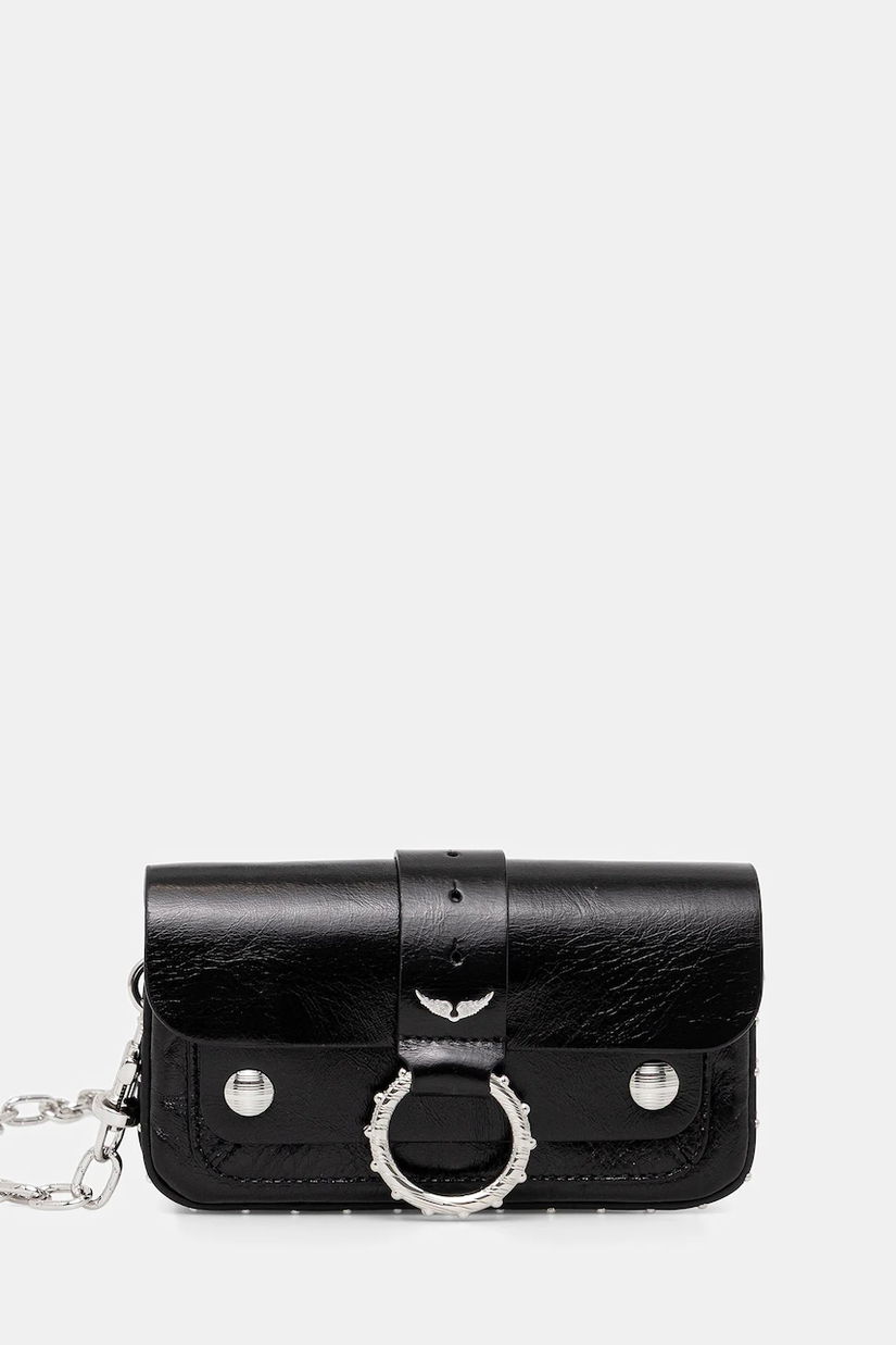 ZADIG&VOLTAIRE poșetă de piele culoarea negru, LWBA03910