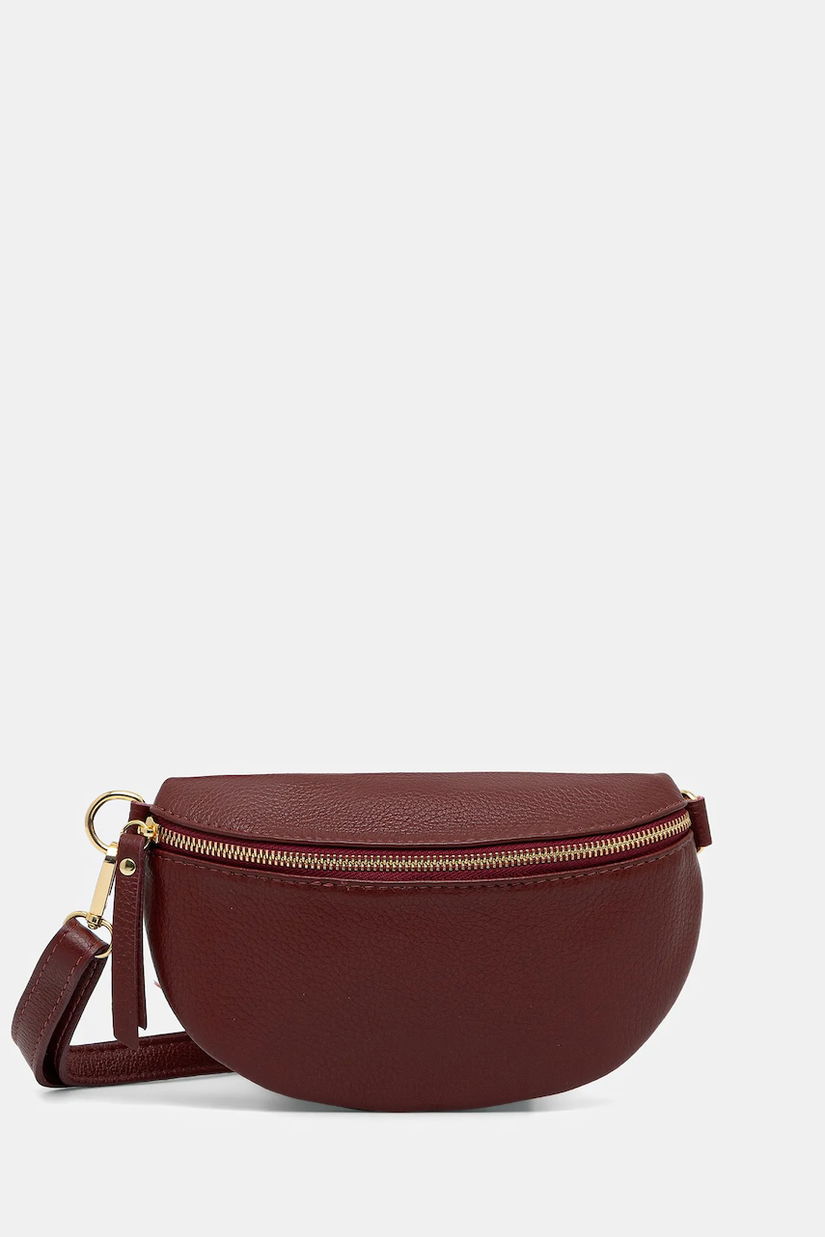 Answear Lab borseta de piele culoarea bordo