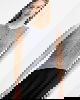 Fracomina vestă de lână culoarea gri, light, FR25WJ5008K47301