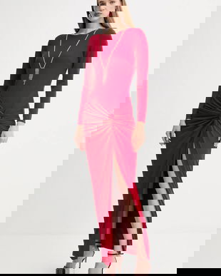 Fracomina rochie culoarea roșu, maxi, mulată, FQ25WD3006W62601