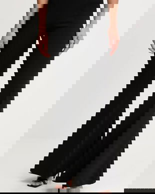 Silvian Heach pantaloni MEDINA culoarea negru, evazați, high waist, GPA25166PA