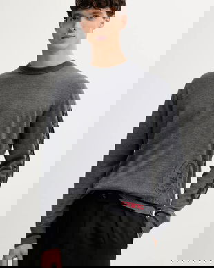 Iceberg pulover de lână culoarea gri, light, A008 9005