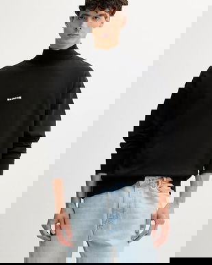 MSGM hanorac de bumbac culoarea negru, cu imprimeu, 2000MM508.300000