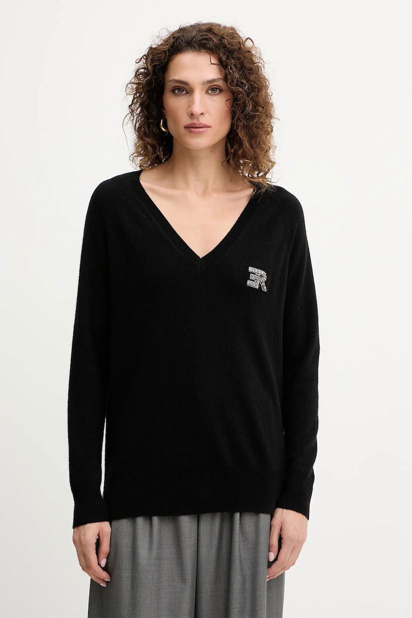 Ermanno Scervino pulover de lână culoarea negru, light, 57TM055E52
