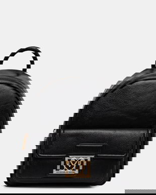 Love Moschino rucsac culoarea negru, mic, cu imprimeu, JC4091PP1NLI0000