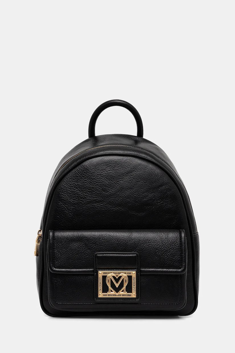 Love Moschino rucsac culoarea negru, mic, cu imprimeu, JC4091PP1NLI0000