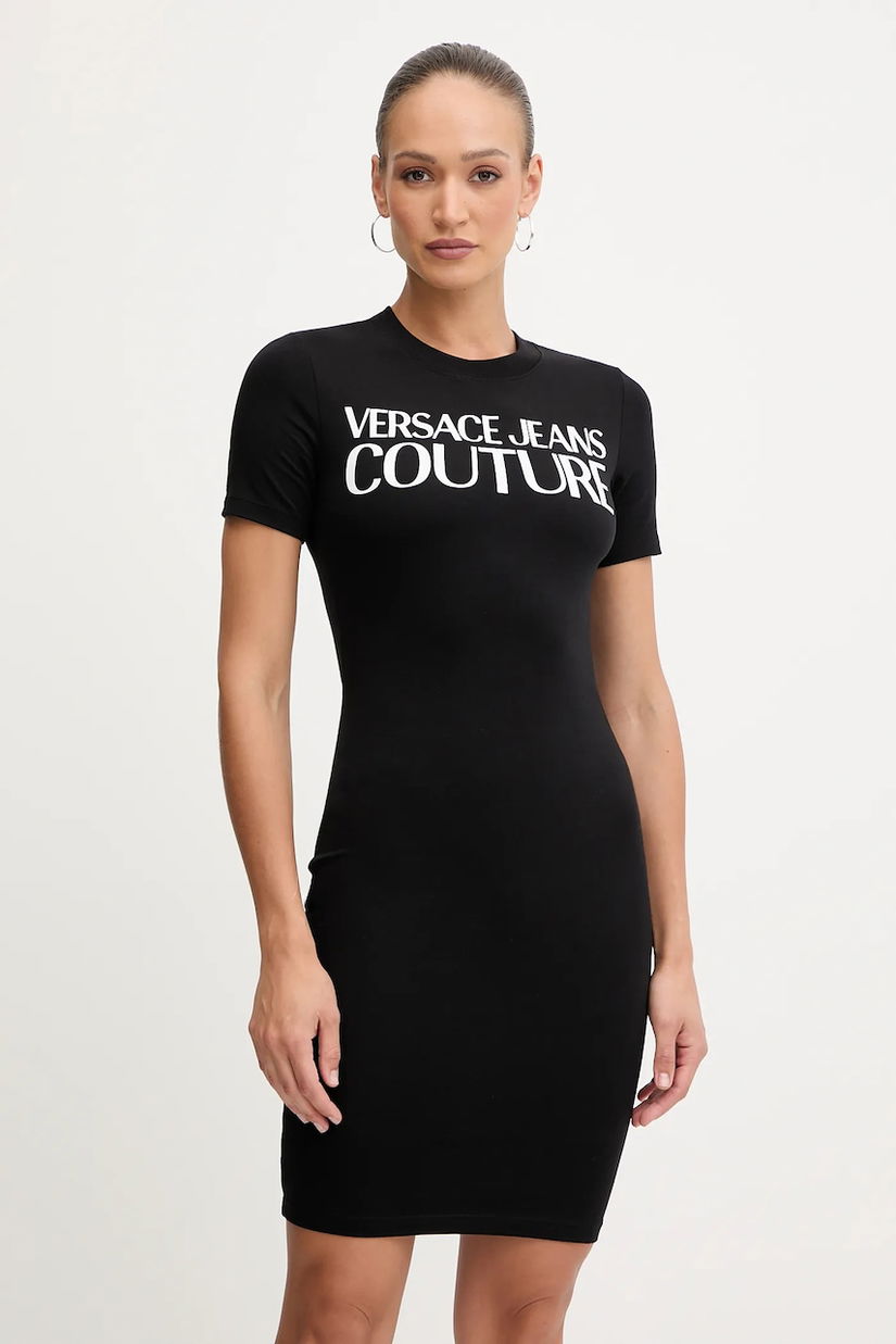 Versace Jeans Couture rochie culoarea negru, mini, mulată, 79HAOE05 CJ02E