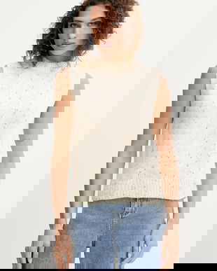 Silvian Heach vestă BJORG culoarea bej, călduros, GPA25095GL