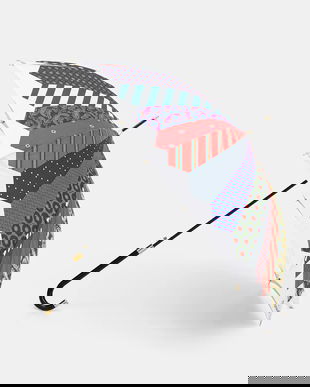 Moschino umbrelă culoarea alb, 8961