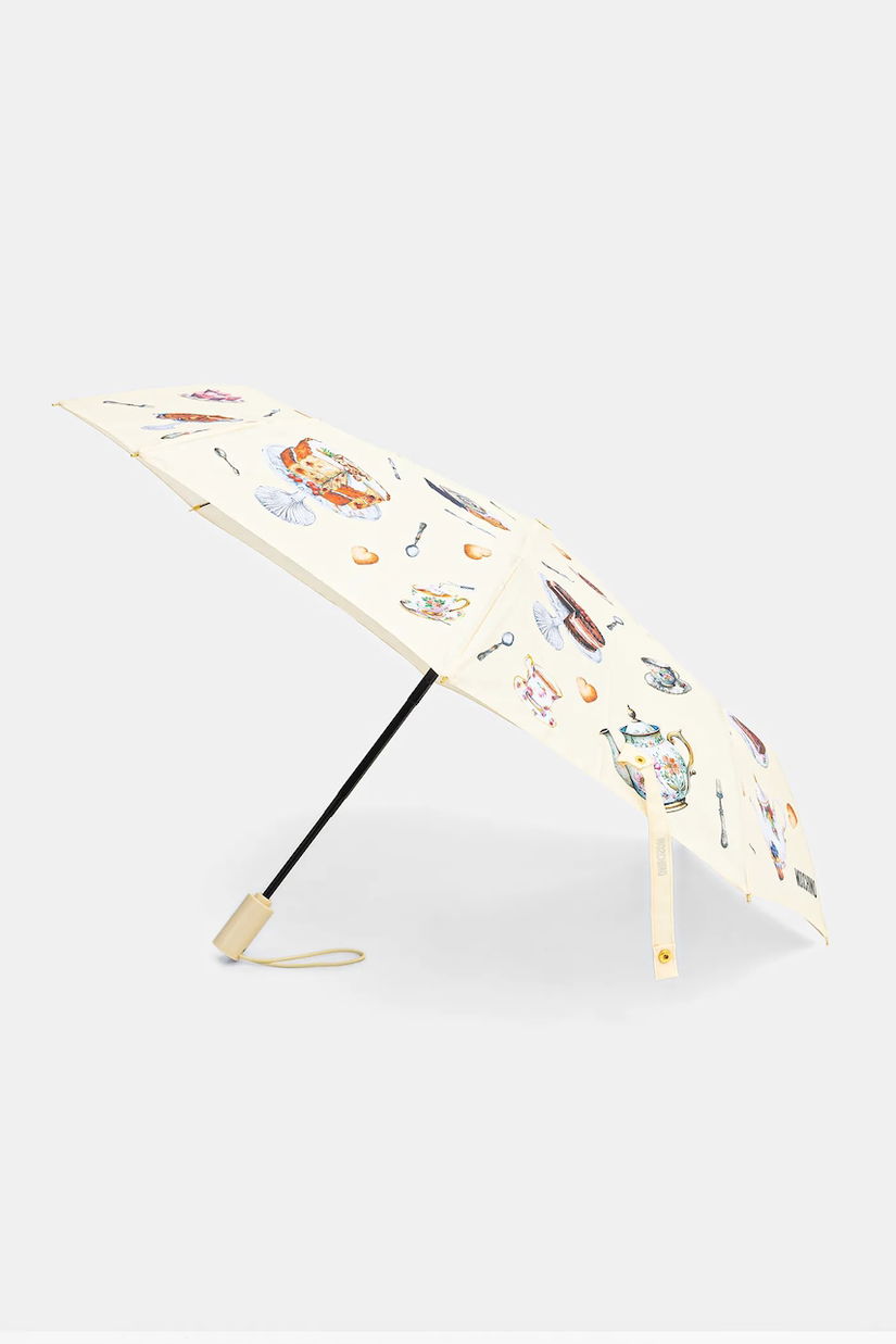 Moschino umbrelă culoarea galben, 8953