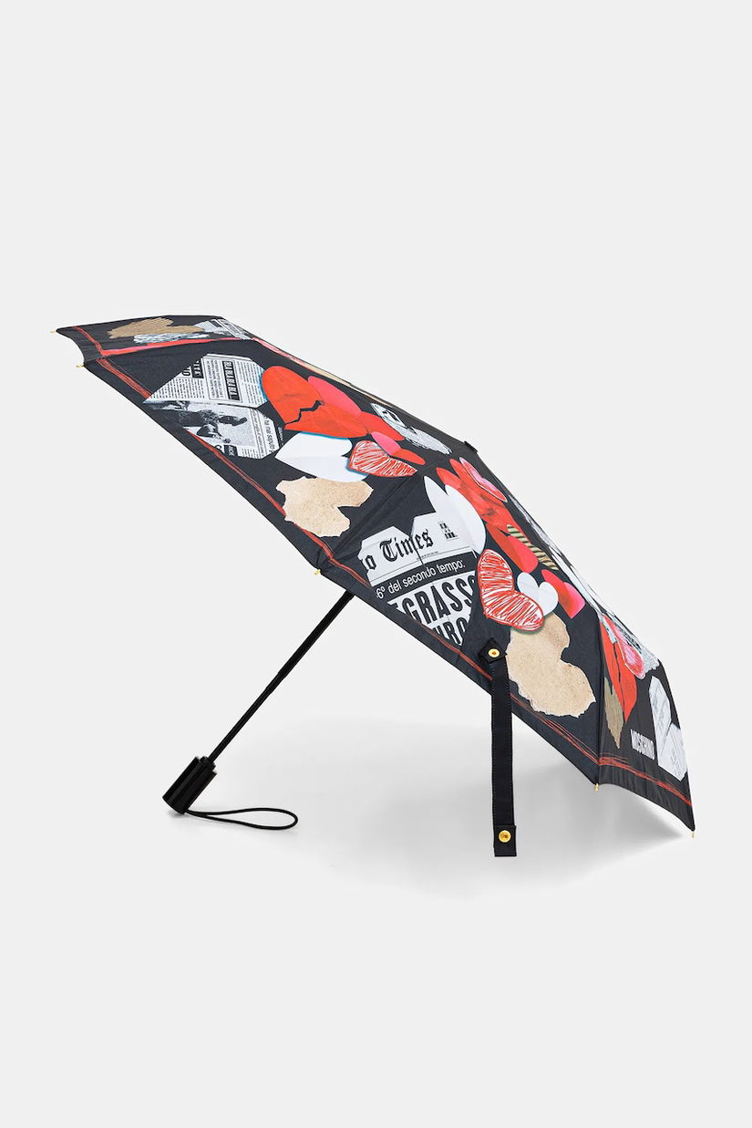 Moschino umbrelă culoarea negru, 8946
