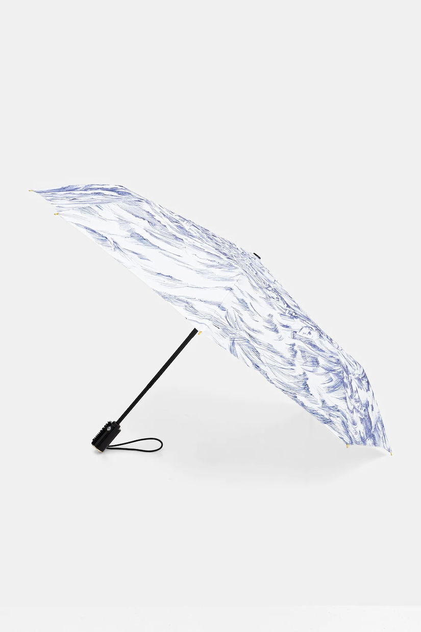 Moschino umbrelă culoarea alb, 8989
