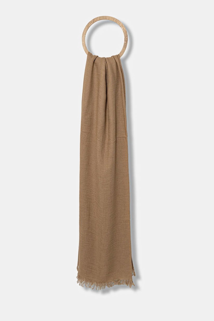 Weekend Max Mara eșarfă cu un amestec de cașmir FLAVIONEW culoarea maro, uni, 2525546025600