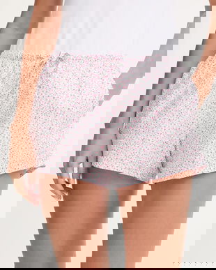 Hollister Co. pantaloni scurți de pijama din bumbac culoarea roz, bumbac, KI346-5076