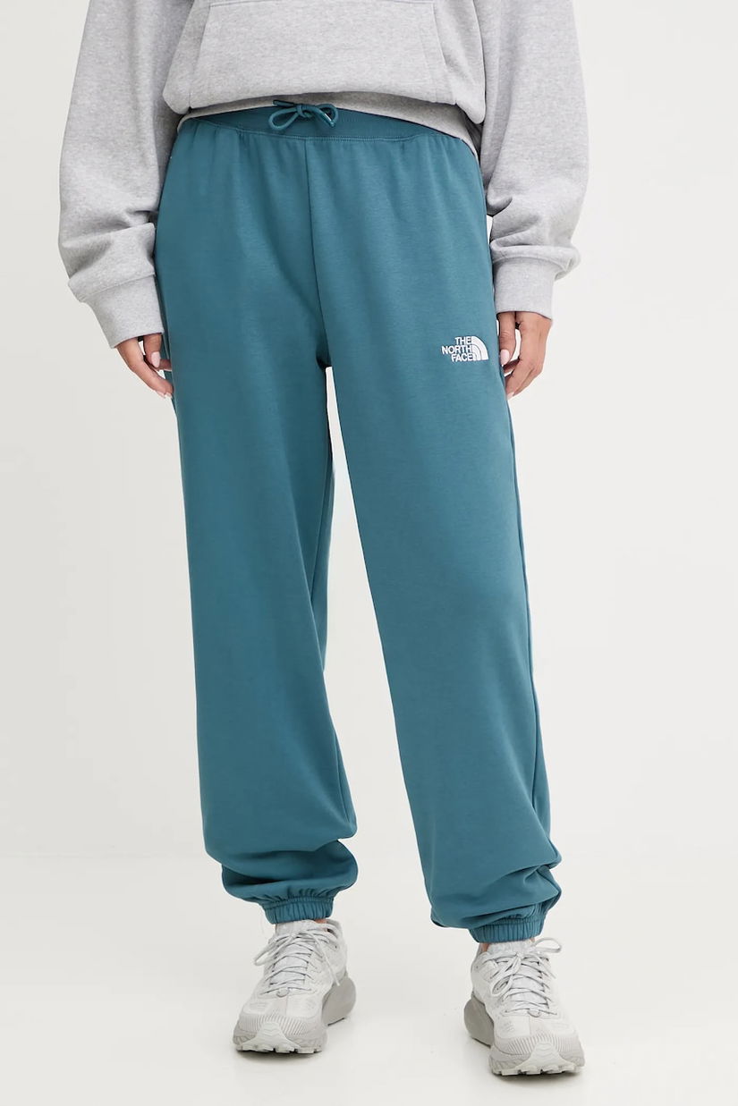 The North Face pantaloni de trening Essential Relaxed culoarea turcoaz, uni, NF0A8C1GBQ51