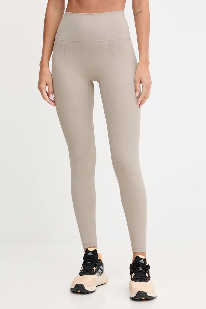 New Balance leggins de antrenament culoarea bej, uni, WP53152ADS