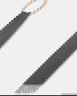 Trussardi eșarfă de lână culoarea gri, uni, S600C000002N