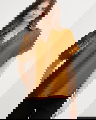 Joseph Ribkoff bluză culoarea maro, uni, 253921