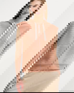 Weekend Max Mara bluză PANK culoarea maro, cu glugă, uni, 2525926041600