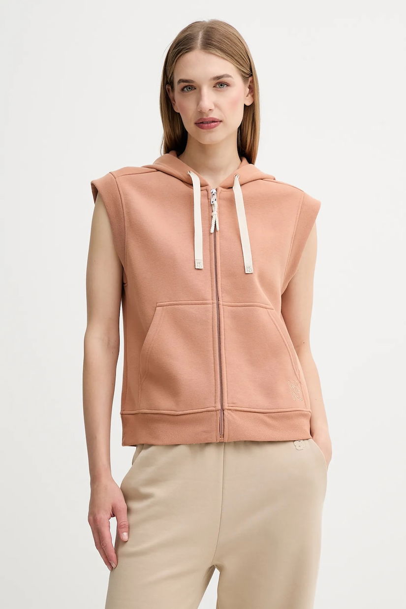 Weekend Max Mara bluză PANK culoarea maro, cu glugă, uni, 2525926041600