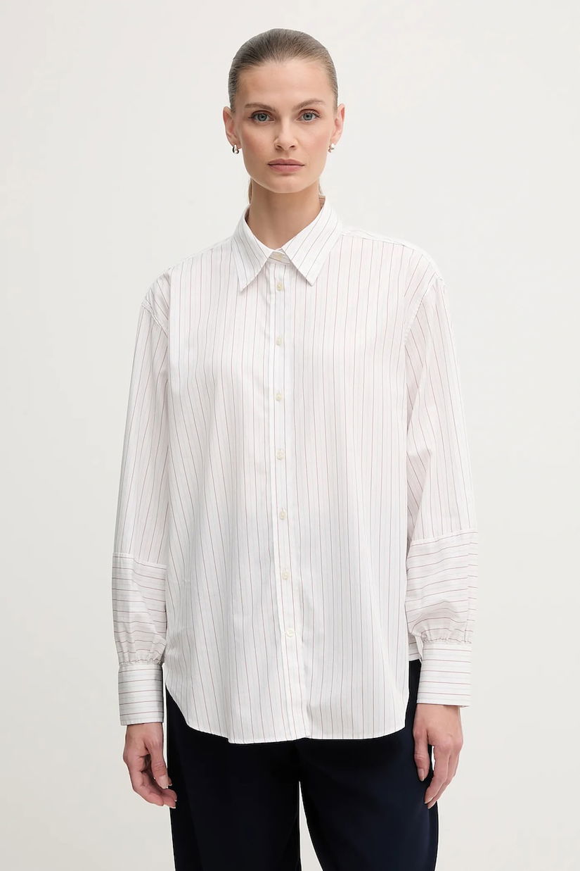 Gant cămașă din bumbac culoarea alb, cu guler clasic, relaxed, 4300520