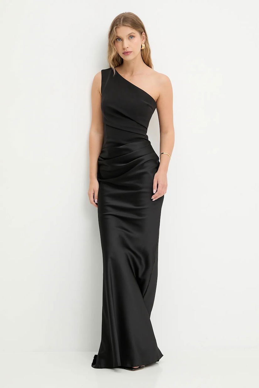 Answear.LAB rochie culoarea negru, maxi, drept