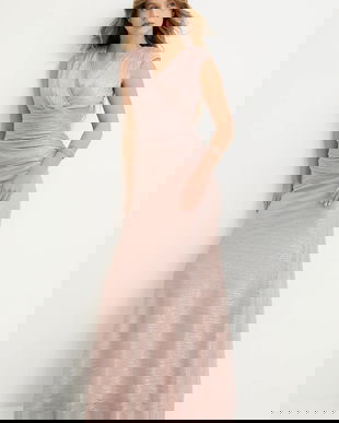 Answear.LAB rochie culoarea roz, maxi, drept