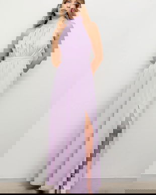 Answear.LAB rochie culoarea roz, maxi, evazati