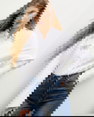 Answear.LAB camasa culoarea alb, cu guler clasic, regular