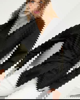 Answear.LAB camasa din bumbac culoarea negru, regular