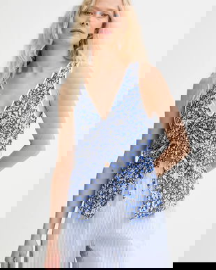 Renewed bluză din bumbac creative upcycling cu imprimeu, Renewed INTU x Answear