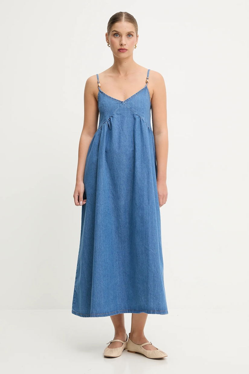 Answear.LAB rochie jeans midi, evazati