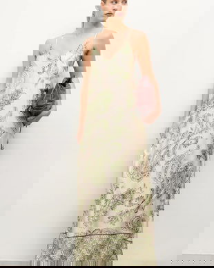 Answear.LAB rochie culoarea verde, maxi, drept