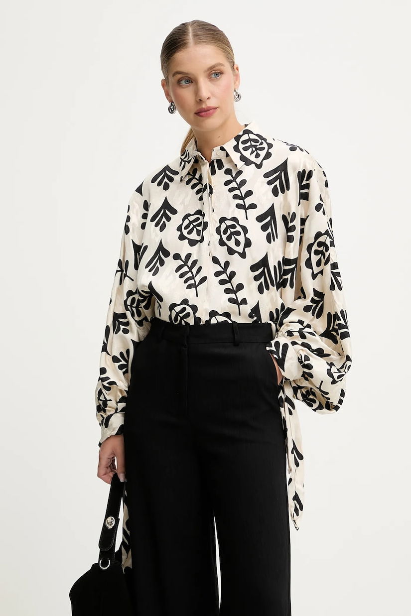 Answear.LAB camasa culoarea negru, cu guler clasic, relaxed