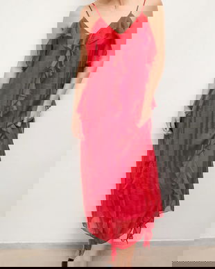 Answear.LAB rochie culoarea rosu, midi, evazati