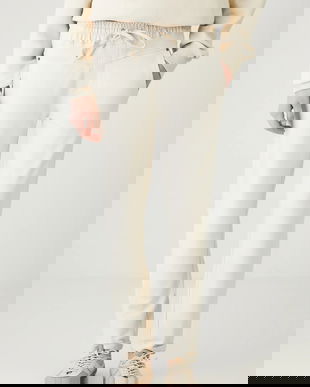 Medicine pantaloni culoarea bej