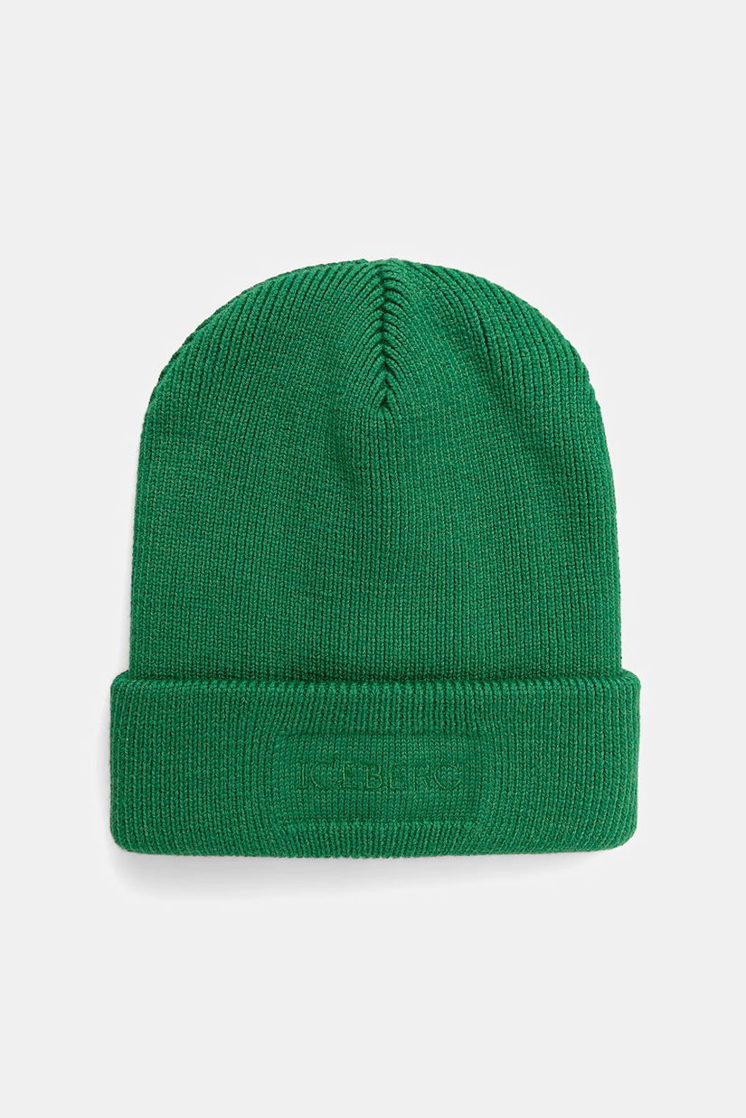 Iceberg căciulă de lână culoarea bej, de lână, din tricot gros, 30 409 005