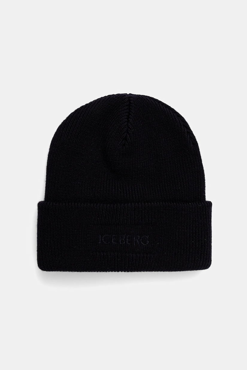 Iceberg căciulă de lână culoarea bej, de lână, din tricot gros, 30 409 005